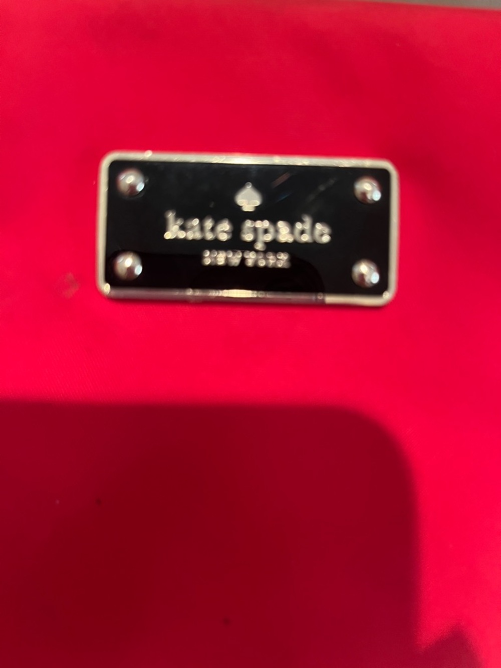 kate spade Bright Red Nylon Tote with Black Handles - Picture 2 of 13